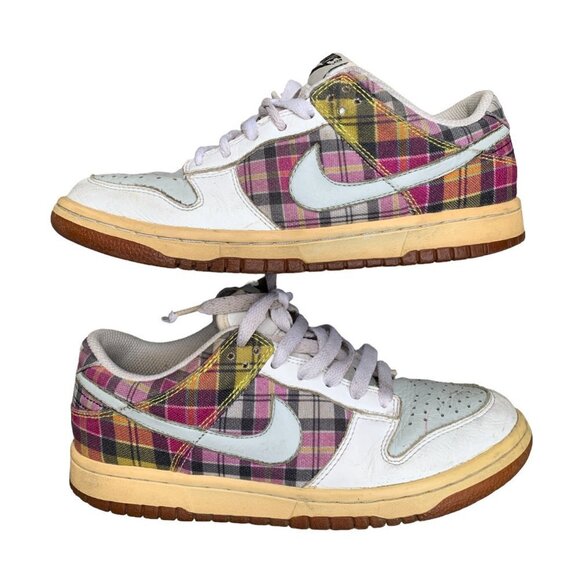 Vintage Nike X Peter Moore Nike SB DUNK Plaid Pink Size 7 - Picture 1 of 13